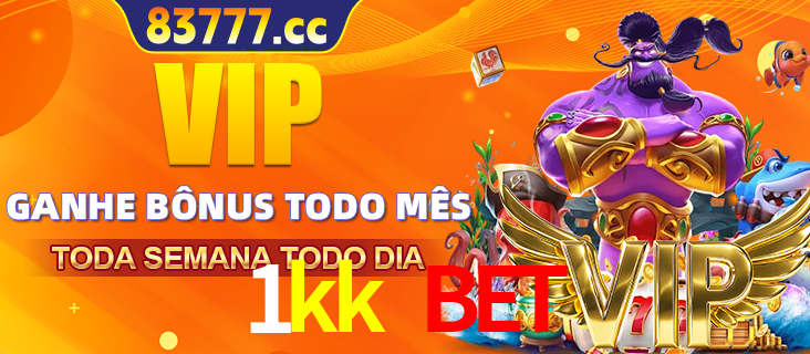 Banner promocional do 1kk bet oferecendo 100% de recompensas adicionais contínuas para quem fizer o login diário (Daily sign-in), com um mascote de coelho.