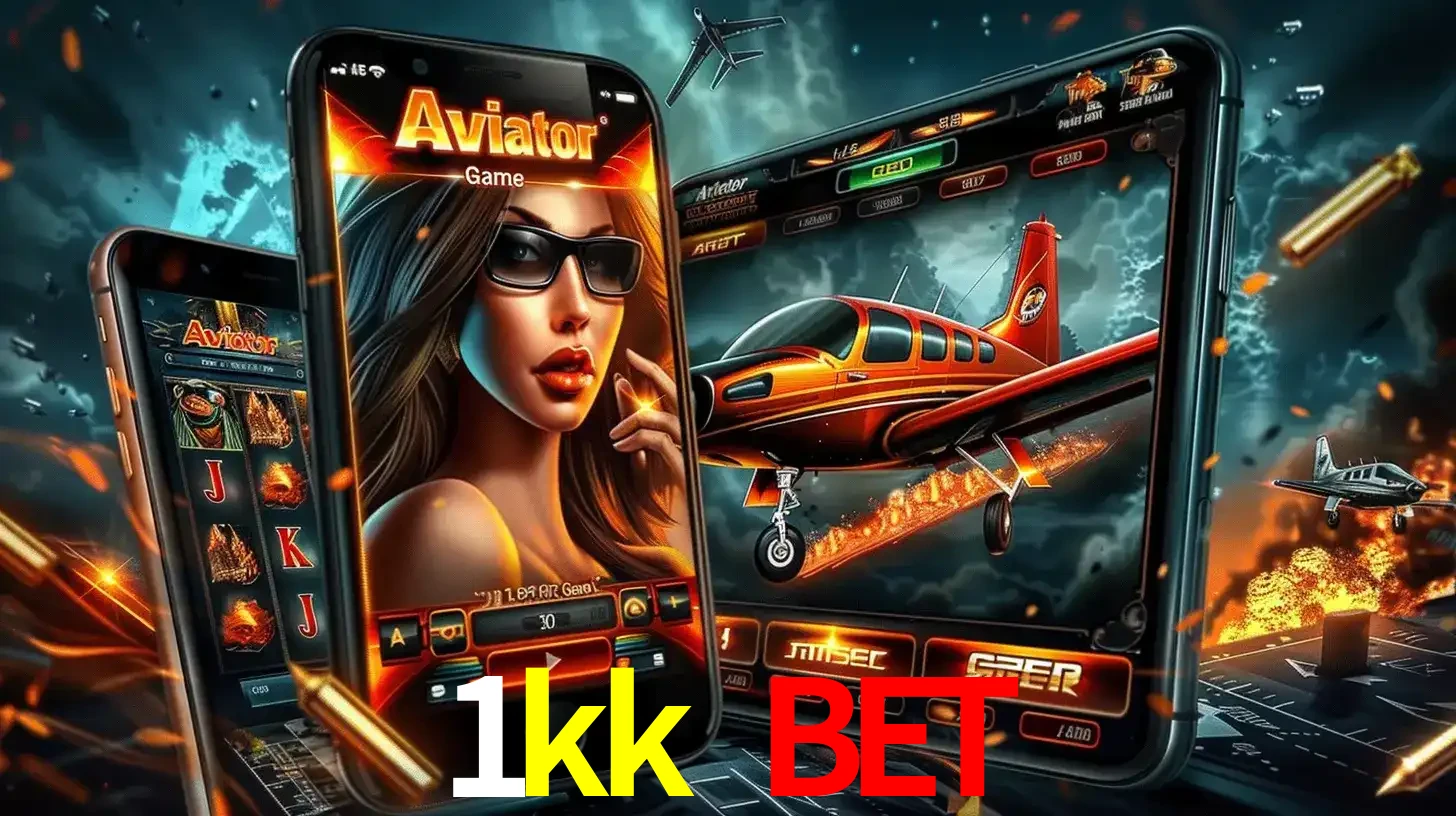 O popular jogo de apostas Aviator exibido em vários celulares e tablets, mostrando a interface emocionante e a ação de voo disponíveis para jogar agora no 1kk bet.