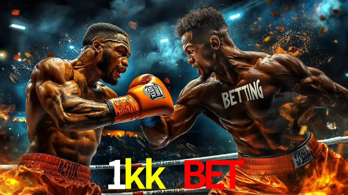 Dois boxeadores em uma luta intensa e explosiva, representando a adrenalina e as oportunidades de apostas em esportes de combate disponíveis na plataforma 1kk bet.