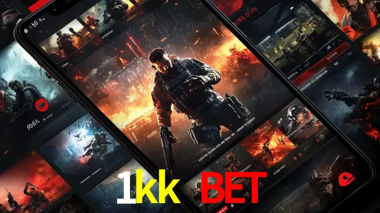 Tela de um celular exibindo uma galeria de jogos de tiro com temática militar, mostrando a variedade de e-sports disponíveis para apostas na plataforma de entretenimento 1kk bet.