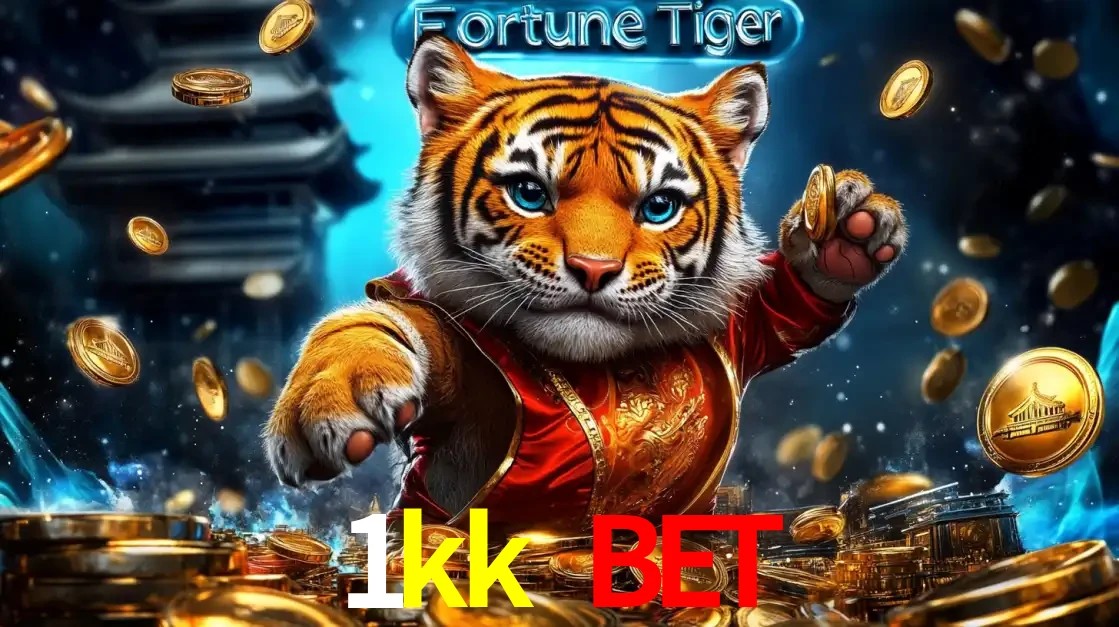 Imagem promocional do jogo de slot Fortune Tiger, com um tigre majestoso em traje tradicional cercado por uma fortuna em moedas de ouro, disponível agora no cassino 1kk bet.